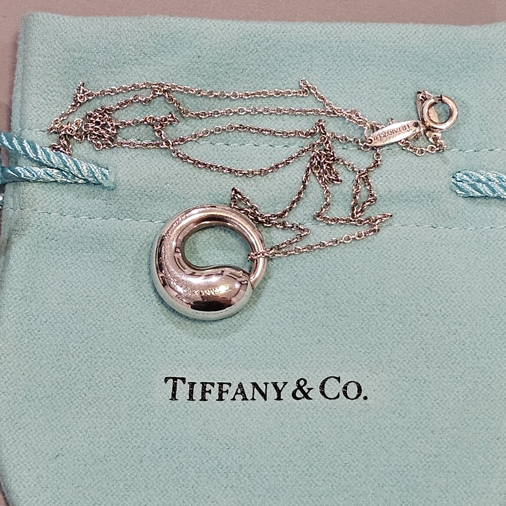 Excellent Condition, Eternal Circle Tiffany & Co. Silver Necklace